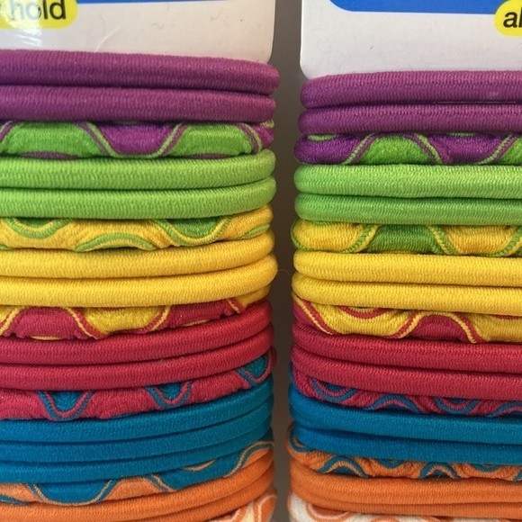 Scunci Hair Elastics No Damage Comfort Classics Orange Black Purple Green - Picture 3 of 13